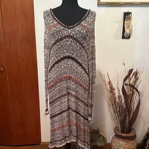 Free People Knit Sleeveless Dress with Chevron Pattern